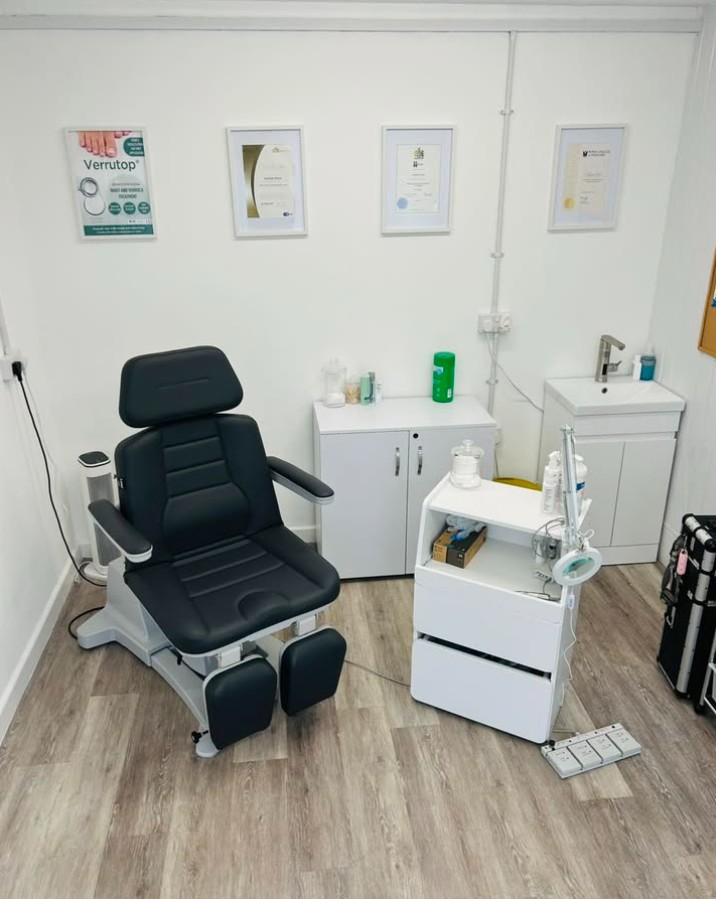 Treatment room at Thorpe Footcare Clinic, Peterborough
