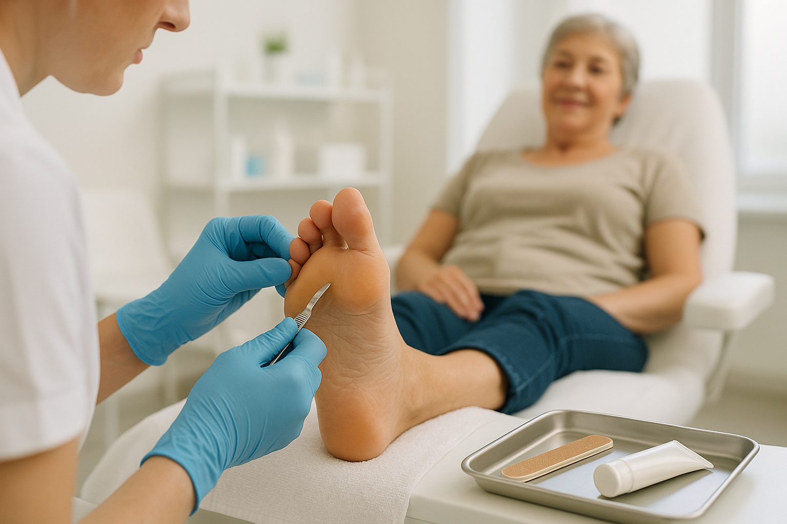 Routine Podiatry treatment at Thorpe Footcare Clinic, Peterborough